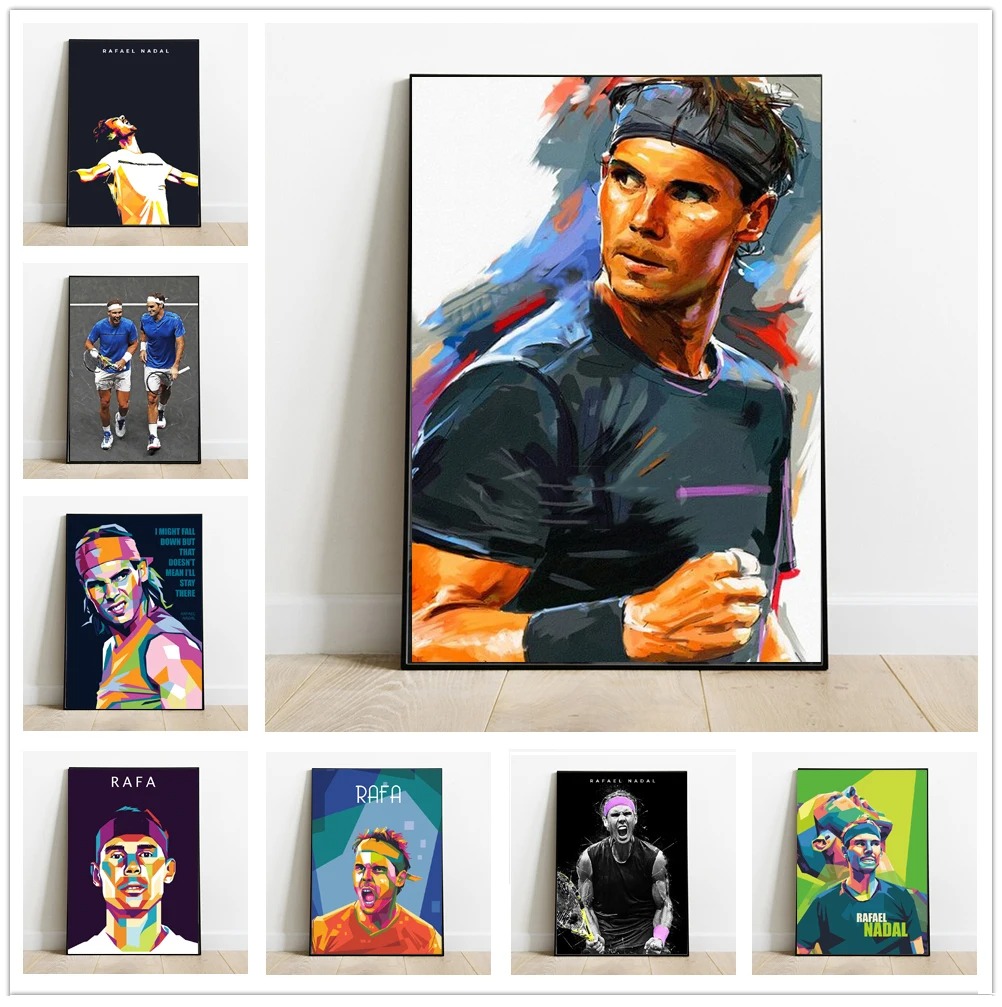 Badminton Quotes - Rafaels คําคมใหม่ Nadals ผู้เล่นเทนนิสกีฬาดาวโปสเตอร์พิมพ์ Wall Art