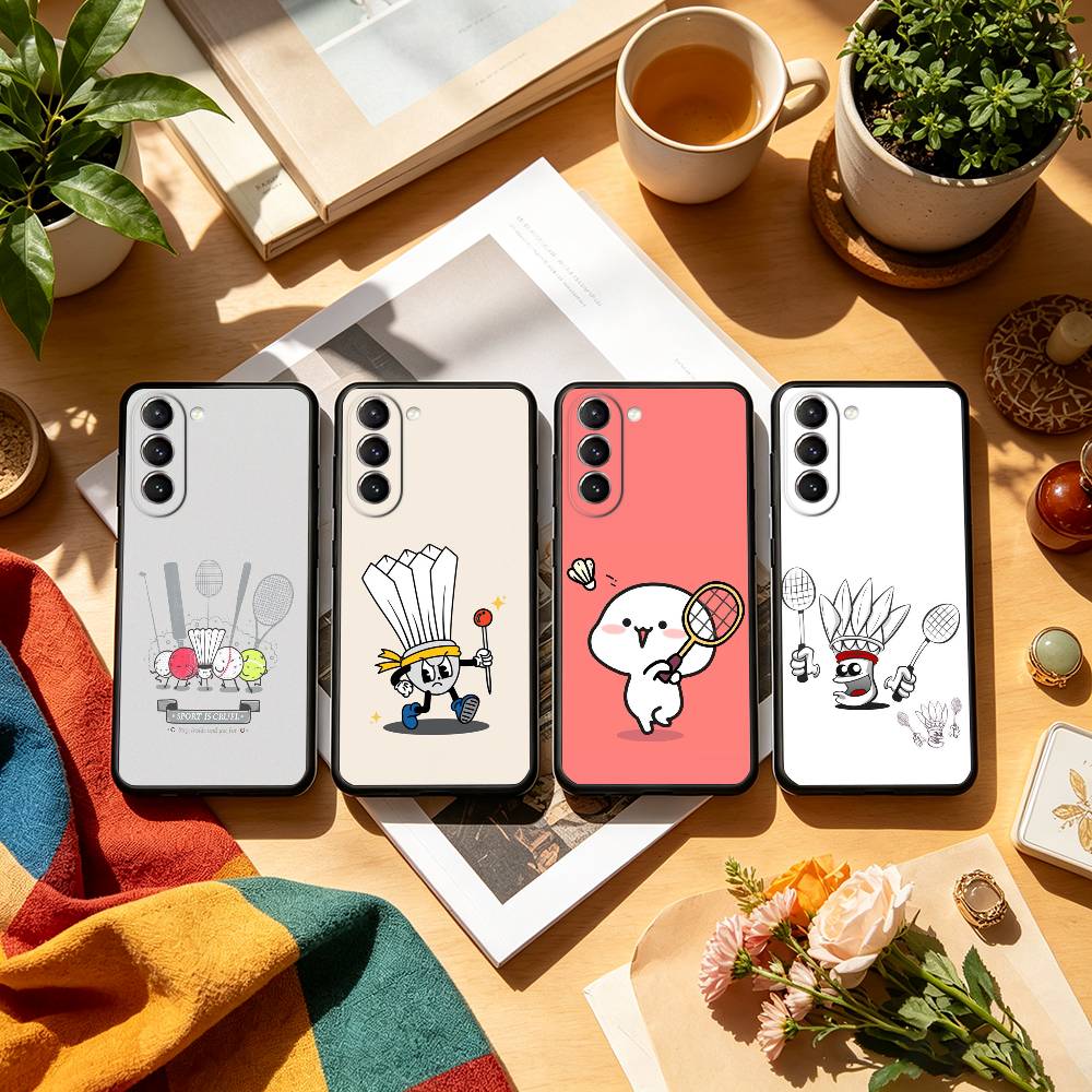 Badminton Quotes - เคสโทรศัพท์ลายภาพวาดแบดมินตัน S-Sport สีดำ ซิลิโคนนุ่ม สำหรับ Samsung