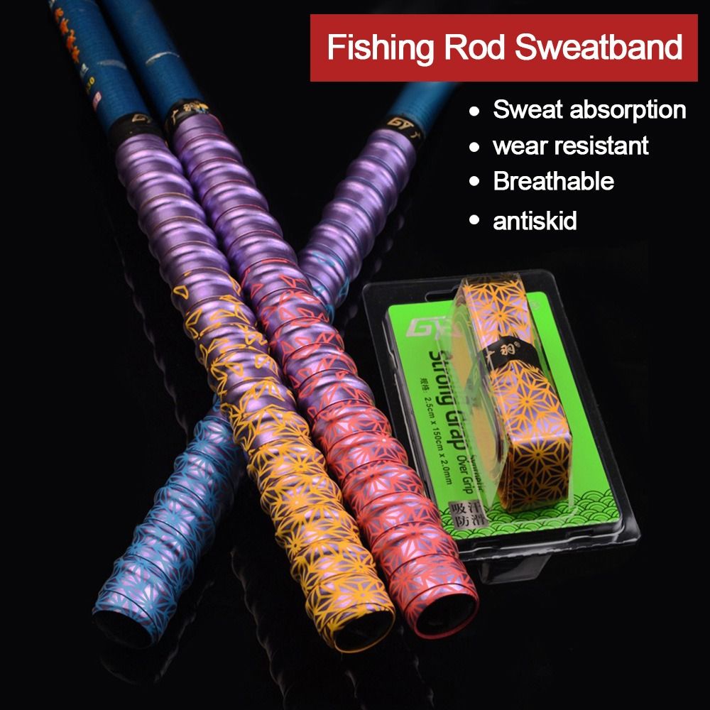 Badminton Grip Tape - Gradient สีสันหนากีฬาตกปลา Rod Sweatband Anti-SLIP เหงื่อเทปแบดมินตันเทนนิสแร็กเก็ต
