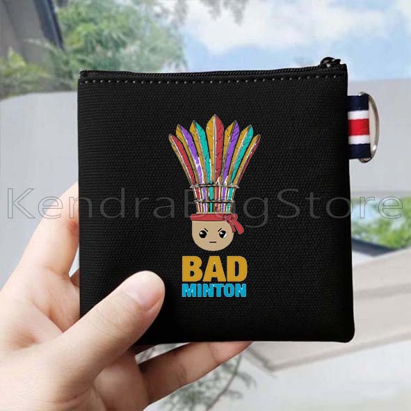 กระเป๋าใส่เหรียญผ้าแคนวาสลายคำ - Badminton Quotes Funny บทวิจารณ์และราคา