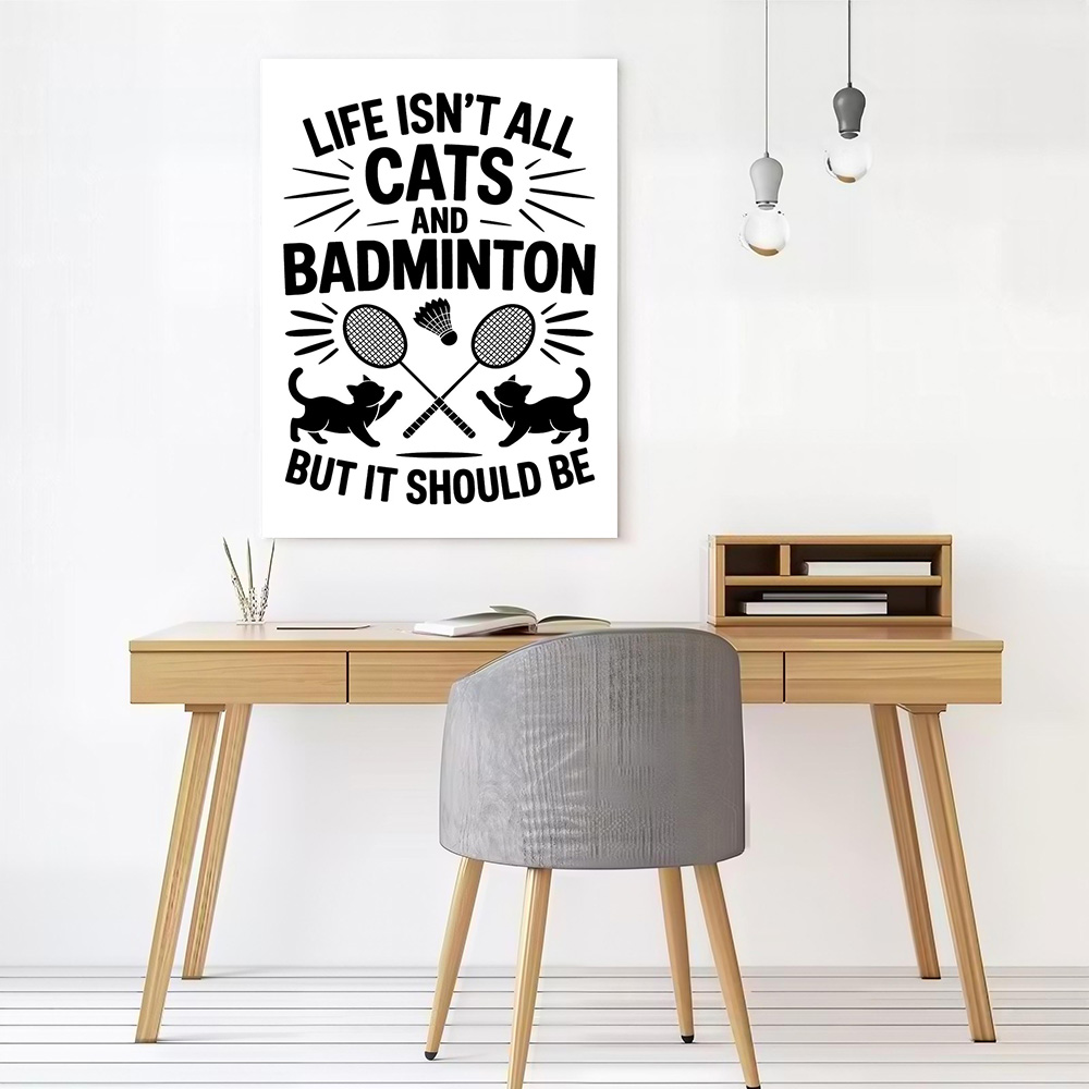 ภาพพิมพ์บนผ้าใบลายแมวและแบดมิน - Badminton Quotes Funny บทวิจารณ์และราคา